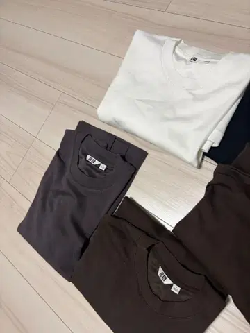 새상품 새상품급 UNIQLO U 에어리즘 코튼 크루넥 T셔츠 긴팔 5개