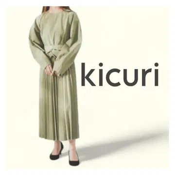 새상품 kicuri 플리츠 소매 볼륨 원피스