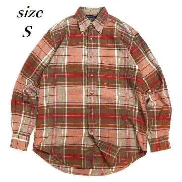 90s nautica 노티카 버튼 다운 체크 플란넬 셔츠 S