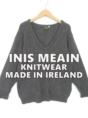 아일랜드제 손뜨개질 이니슈만 아란 니트 40 L 울 니트