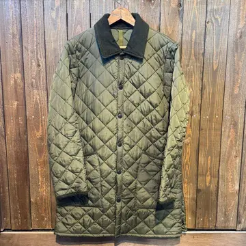 새상품급 바버 퀼팅 코트 코듀로이 다운 코트 리데일