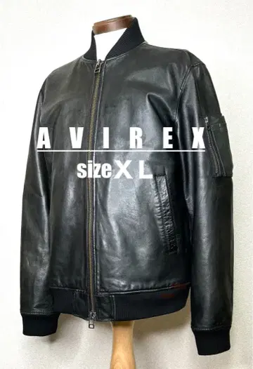 2 AVIREX [ XL ] MA-1 가죽 TOPGUN 할리 ninja