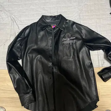 RADIO EVA 인조 가죽 셔츠 자켓 사이즈 F