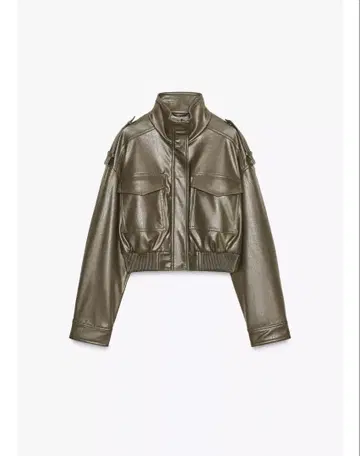 ZARA 페이크 가죽 자켓