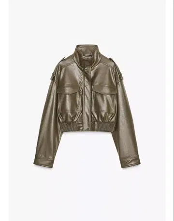 ZARA 페이크 가죽 자켓