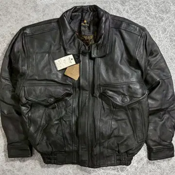 vintage Sheepskin Leather Jacket BLK M