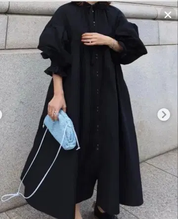 machatt 리본백 티어드 드레스 롱 원피스 블랙