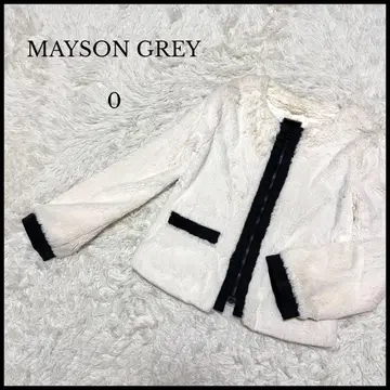 [ MAYSON GREY ] 메이슨 그레이 인조 모피 노카라 자켓