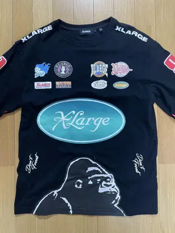 완판템 X-LARGE RACING TEAM L/S tee 티셔츠 L 블랙