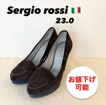 [ Sergio rossi ] 미사용 새상품 힐 브라운 여성용 23cm