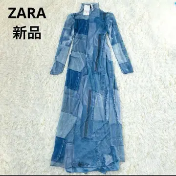 ZARA 패치워크 데님 롱 원피스 새상품