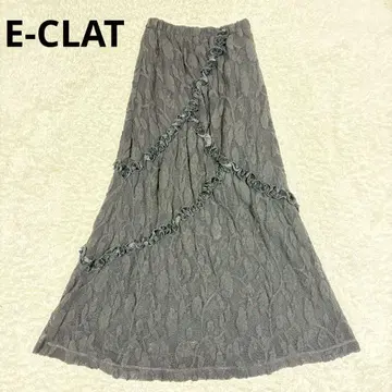 이쿠라토 에이콘도 전체 레이스 롱 스커트 벨로아 리본