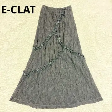 이쿠라토 에이콘도 전체 레이스 롱 스커트 벨로아 리본