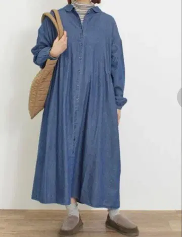 새상품 사만사 모스모스 백리본 셔츠 원피스