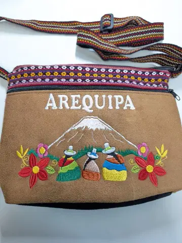 페루 기념품 AREQUIPA 자수 숄더백