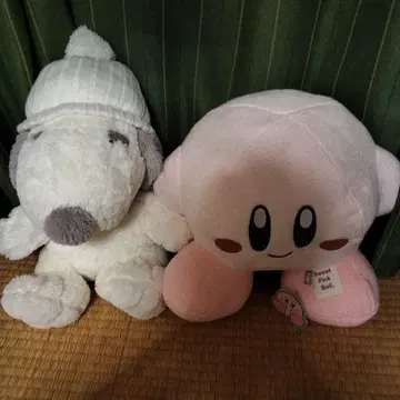 커비와 스누피 봉제 인형 세트