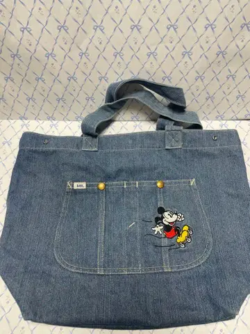 리 미키마우스 데님 토트백