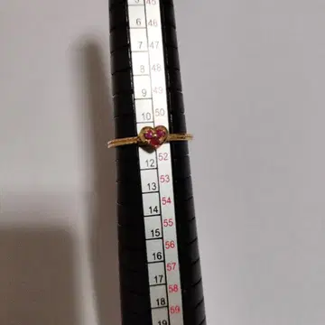 nojess 하트형 루비 k10 반지 약 11호