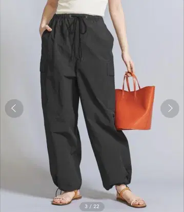 B&Y UNITED ARROWS/나일론 코튼 카고 팬츠