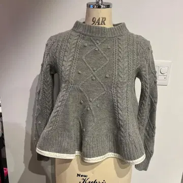 sacai luck 그레이 케이블 짜임 니트