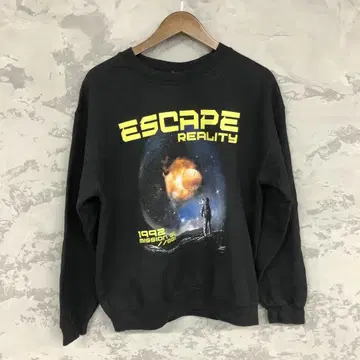 90s GILDAN 빅 프린트 맨투맨 블랙 빈티지