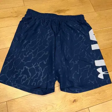 네이비 카모플라쥬 숏팬츠 언더아머 XXL