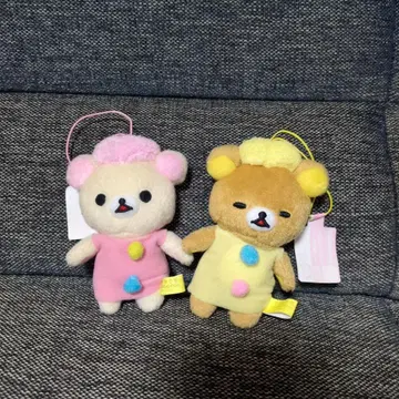 리락쿠마 코리락쿠마 복슬복슬 모자 꽁지 마스코트