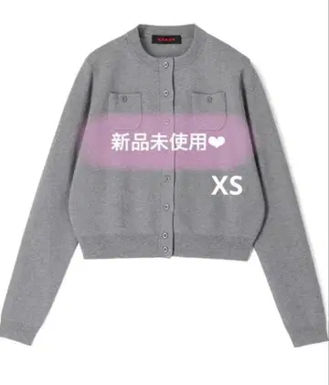 CABaN 코튼 캐시미어 크루넥 가디건 라이트 그레이 XS