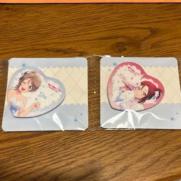 러브 라이브 하트형 캔뱃지 모리 판타지