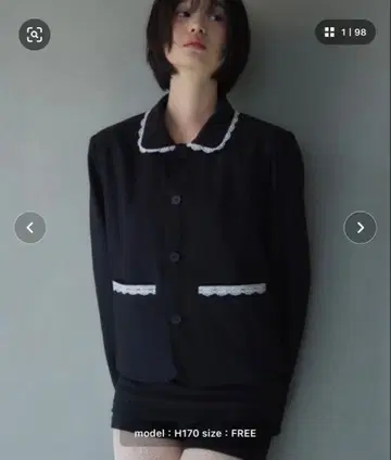 smyeon 레이스 달린 컴팩트 자켓