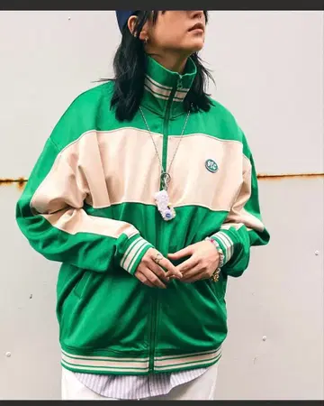 [ SPOC STORE ] 원포인트 로고 트랙 자켓 그린