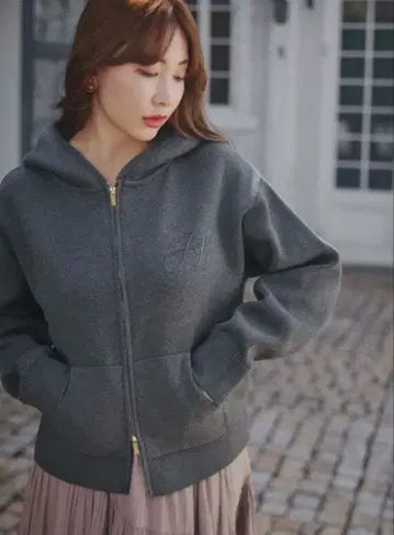 herlipto 스무스 니트 후디 새상품 gray