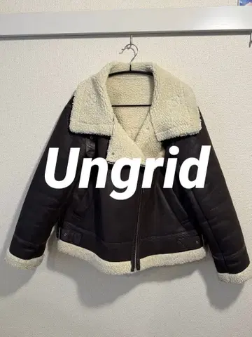 [ Ungrid ] 무스탕 보아 라이더 자켓