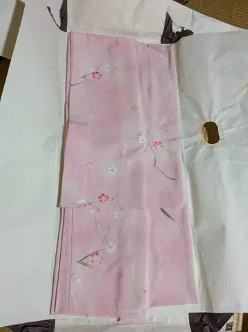 겉옷 매화무늬 꽃무늬 핑크