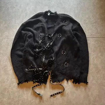 archive grunge qooza cardigan y2k black