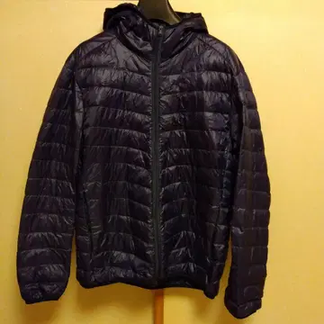 경량 다운 자켓 후드 부착 짙은 퍼플색 3XL 4L 빅 사이즈