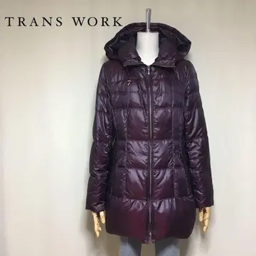 [ 새상품급 ] TRANS WORK 트랜스워크 후드 부착 다운 코트 40