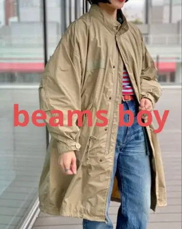 BEAMS BOY / 솔로텍스 M65 후드티 베이지