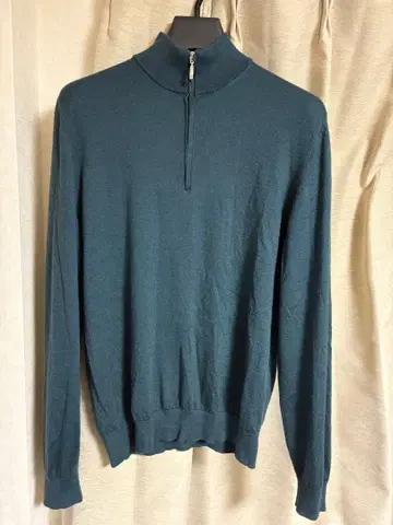 새상품급 Settefili Cashmere 하프 지퍼 니트 50 그린