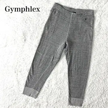 짐플렉스 스웨트 팬츠 로고 자수 지퍼 포켓 그레이 L