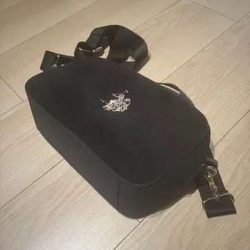 코듀로이 숄더백 블랙
