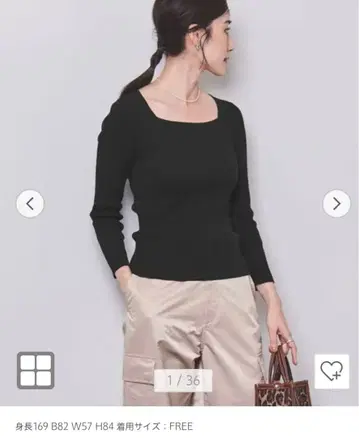 UNITED ARROWS 블랙 긴팔 니트