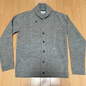 쉽스 슬림핏 그레이 가디건