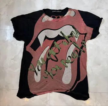 [ 초레어 ] 불교펑크 x 롤링 스톤스 T셔츠 빈티지 가공