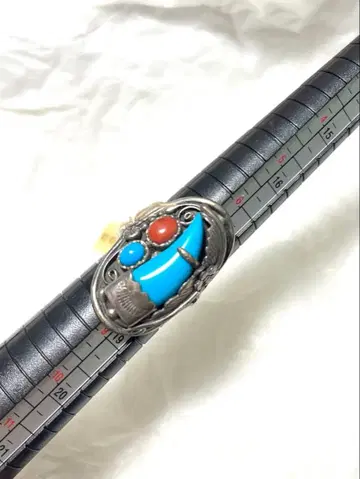 [ 미사용 새상품 ] 터콰이즈 코랄 실버 반지 16호