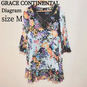 Diagram GRACE CONTINENTAL 비쥬 장식 실크 블라우스