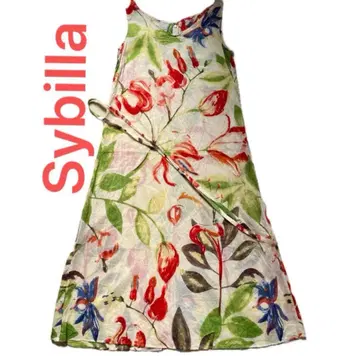 시빌라 시스루 보타니컬 롱 기장 원피스