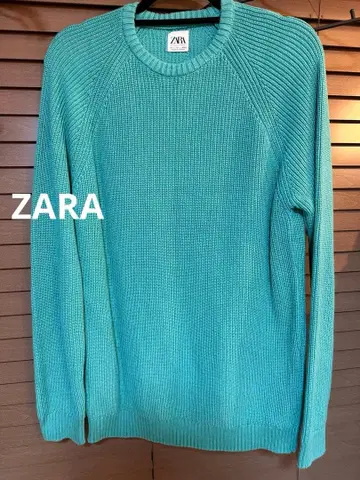 새상품급 (EUR)L 자라 ZARA 남성용 니트 그린