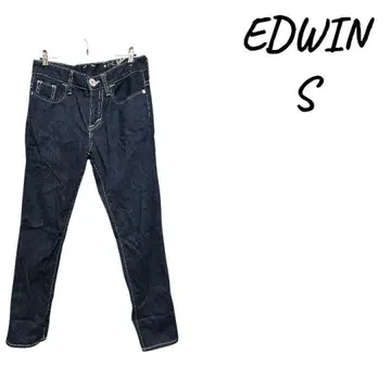 EDWIN 데님 팬츠 S 사이즈 다크 네이비