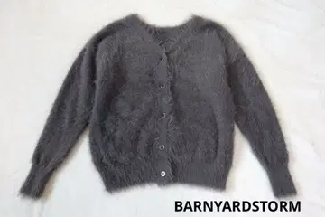 새상품급 BARNYARDSTORM 샤기 가디건 그레이 프리 사이즈